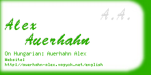 alex auerhahn business card